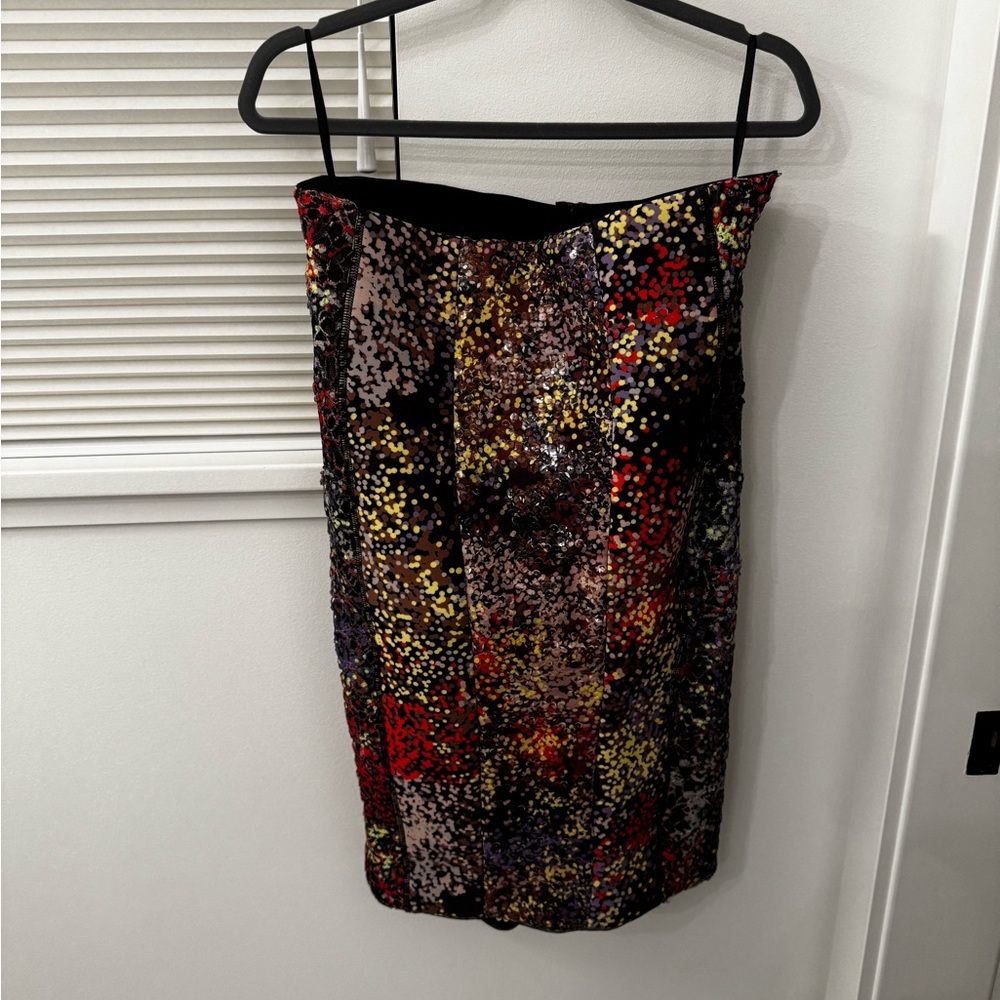 Byron Lars Vibrant Sequin Kamille Pencil Skirt - Picture 8 of 12